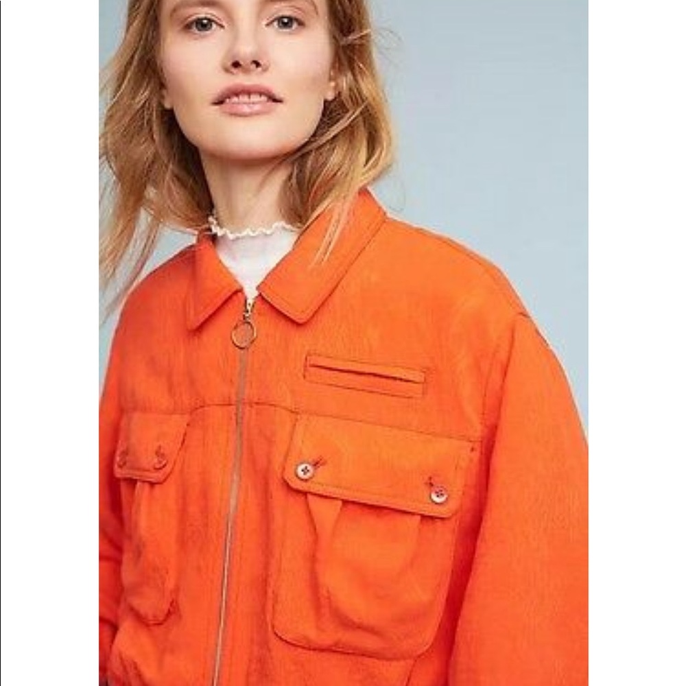 Orange Bomber Jacket - image 2